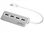 Хаб USB Perfeo USB-HUB 4 Ports Silver PF-HYD-6096 / PF_A4886