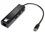 5bites USB 3.1 - 3xUSB 2.0 - RJ45 100Mb Black UA3C-45-09BK