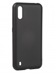 Чехол с микрофиброй DF для Samsung Galaxy M01 Silicone Black sOriginal-15