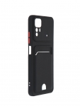 Чехол Neypo для Xiaomi Redmi Note 12S Pocket Matte Silicone с карманом Black NPM69019