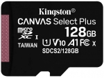 Карта памяти 128Gb - Kingston Micro Secure Digital HC Class10 UHS-I Canvas Select SDCS2/128GBSP