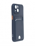Чехол Neypo для APPLE iPhone 14 Pocket Matte Silicone с карманом Dark Blue NPM64075