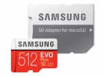 Карта памяти 512Gb - Samsung Micro Secure Digital XC EVO Plus Class10 MB-MC512HA/RU с переходником под SD