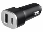 Зарядное устройство Deppa USB A + USB Type-C QC 3.0 Power Delivery 18W Black 11293
