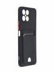 Чехол Neypo для Honor X8 4G Pocket Matte Silicone с карманом Black NPM55959