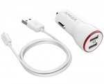 Зарядное устройство Anker 2xUSB Charger + 3ft Micro USB Cable White B2310H21