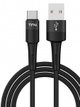 Аксессуар TFN Envy USB - Type-C 1.2m Black TFN-C-ENV-AC1MBK
