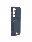 Чехол Neypo для Samsung S23 Pocket Matte Silicone с карманом Dark Blue NPM59886