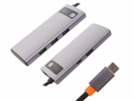 Хаб USB Baseus Metal Gleam Series 5-in-1 Multifunctional Type-C HUB Docking Station Grey CAHUB-CX0G