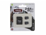 Карта памяти 64Gb - Kingston Micro Secure Digital HC Class 10 UHS-I Canvas Select SDCS2/64GB-2P1A с переходником под SD