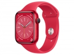 Умные часы APPLE Watch Series 8 GPS 45mm Product Red Aluminum Case with Red Sport Band - M/L MNUU3