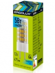 Лампочка Ergolux G4 5W 12V 4500K 475Lm LED-JC-5W-G4-4K 14347