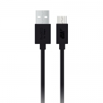 Дата-Кабель USB-micro USB,2A,3м Черный