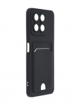 Чехол Neypo для Honor X8a Pocket Matte Silicone с карманом Black NPM59710