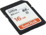 Карта памяти 16Gb - SanDisk Ultra Secure Digital HC Class 10 UHS-I SDSDUNC-016G-GN6IN