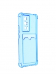 Чехол iBox для Poco F5 Pro Crystal с кардхолдером Silicone Blue УТ000035538