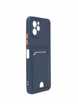Чехол Neypo для Huawei Nova Y61 Pocket Matte Silicone с карманом Dark Blue NPM59845
