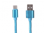 Аксессуар Media Gadget USB - Type-C 2A 1.0m Blue MGC008TBL