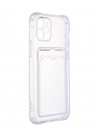 Чехол Zibelino для APPLE iPhone 12 Silicone Card Holder защита камеры Transparent ZSCH-IPH-12-CAM-TRN