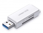 Карт-ридер Ugreen CM104 USB 3.0 to TF + SD Dual Card Reader White 40753