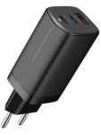 Зарядное устройство Wiwu GaN Charger EU Standard 65W Black 6973218936666