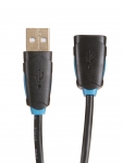 Аксессуар Vention USB 2.0 AM/AF 3m Black CBCBI