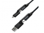 Аксессуар Nomad Universal Cable 3in1 Type-C - Type-C/MicroUSB/USB-A 1.5m Black NM0191C090