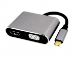 Док-станция Telecom USB Type-C - HDMI / VGA Alum Grey TUC050