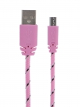 Аксессуар Luazon micro USB - USB 0.9m Pink 4488785