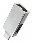 Хаб USB Wiwu T02 Type-C - 2xUSB-A Silver 6973218930473