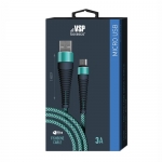 Дата-кабель Fishbone USB – micro USB, 3А, 1м, Тиффани, BoraSCO