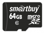 Карта памяти 64Gb - SmartBuy MicroSD Class 10 SB64GBSDCL10-00LE