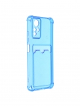 Чехол iBox для Xiaomi Redmi Note 12s Crystal с кардхолдером Silicone Blue УТ000035532