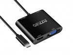Аксессуар Ginzzu USB Type-C - VGA / HDMI / USB 3.0 / Audio 25cm GC-877HVC