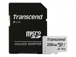 Карта памяти 256Gb - Transcend 300S Micro Secure Digital XC Class 10 UHS-I TS256GUSD300S-A с переходником под SD