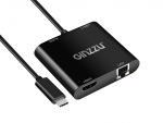 Аксессуар Ginzzu USB Type-C - LAN RJ45 / HDMI / Audio 25cm GC-878HVC