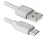 Аксессуар Defender USB AM - MicroUSB 3m USB08-10BH White 87468
