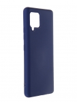 Чехол DF для Samsung Galaxy A42 с микрофиброй Silicone Blue sOriginal-30
