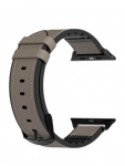 Аксессуар Ремешок SwitchEasy для APPLE Watch 38-40-41mm Hybrid Leather-Silicone Black Grey GS-107-185-274-203