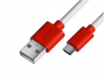 Аксессуар GCR USB - MicroUSB 1m White-Red GCR-53215