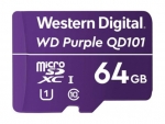 Карта памяти 64Gb - Western Digital Purple microSDXC Class 10 UHS-I U1 WDD064G1P0C