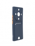 Чехол Neypo для Honor X9a Pocket Matte Silicone с карманом Dark Blue NPM59716