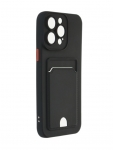 Чехол Neypo для APPLE iPhone 14 Pro Max Pocket Matte Silicone с карманом Black NPM58894
