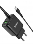 Зарядное устройство Hoco N5 Favor USB/USB Type-C + Cable USB Type-C - USB Type-C Black 6931474738936