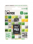Карта памяти 8Gb - Mirex - Micro Secure Digital HC Class 10 13613-AD10SD08 с переходником под SD