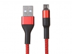Аксессуар Media Gadget USB - MicroUSB 2A 1.0m Red MGC025NRD
