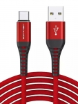 Аксессуар Jellico KDS-25 USB - USB Type-C 1.2m Red