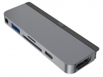 Хаб USB HyperDrive 6-in-1 USB-C Hub для APPLE iPad Pro Space Grey HD319B-GRAY
