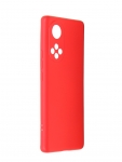 Чехол DF для Honor 50 / Huawei Nova 9 c микрофиброй Silicone Red hwOriginal-25