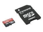 Карта памяти 16Gb - Transcend - Micro Secure Digital HC Class 10 UHS-I TS16GUSDU1 с переходником под SD